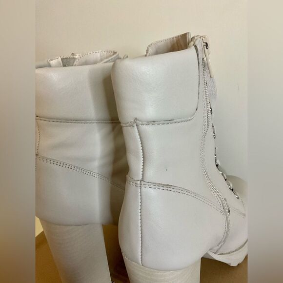 Steve madden bone leather lace up boots, size 9 - Picture 3 of 4